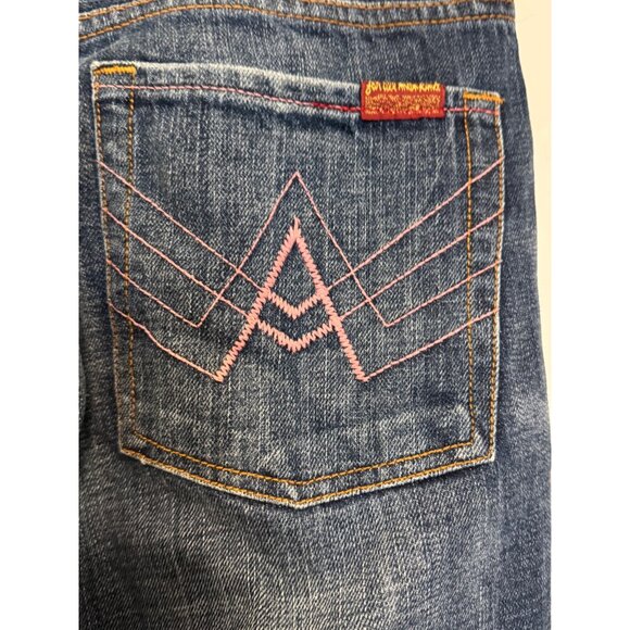 Women’s 7 For All Mankind Boutique Jeans Size 30 Bootcut Medium Wash Cotton Deni - Picture 3 of 5